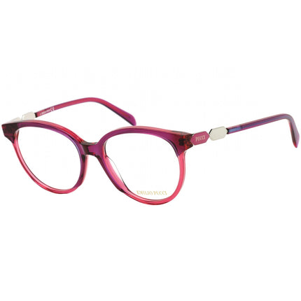 Emilio Pucci Women's Eyeglasses - Violet and Pink Oval Plastic Frame | EP5184 083 ,