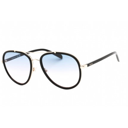 Emilio Pucci Women's Sunglasses - Black/Gold Metal Aviator Shape Frame | EP0185 05W ,