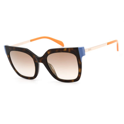Emilio Pucci Women's Sunglasses - Dark Havana/Gold/Orange Plastic Frame | EP0121 52G ,