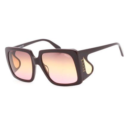 Emilio Pucci Women's Sunglasses - Full Rim Dark Burgundy Rectangular | EP0167 69T ,