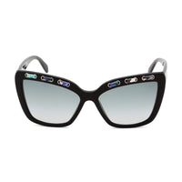 Emilio Pucci Women's Sunglasses - Full Rim Shiny Black Cat Eye Frame | EP0101 01W ,