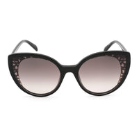 Emilio Pucci Women's Sunglasses - Full Rim Shiny Black Cat Eye Shaped | EP0182 01F ,