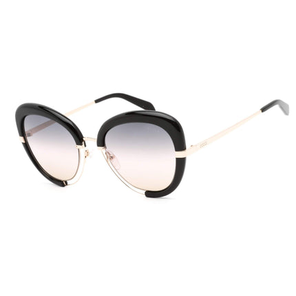 Emilio Pucci Women's Sunglasses - Full Rim Shiny Black/Rose Gold Frame | EP0115 01B ,