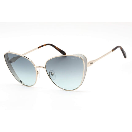 Emilio Pucci Women's Sunglasses - Gold/Grey/Havana Cat Eye Metal Frame | EP0186 32B ,