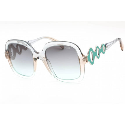 Emilio Pucci Women's Sunglasses - Light Blue Gradient Oversized Frame | EP0173 86B ,