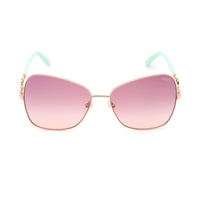 Emilio Pucci Women's Sunglasses - Rose Gold Shine Butterfly Metal Frame | EP0147 28T ,