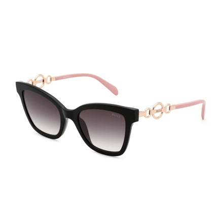 Emilio Pucci Women's Sunglasses - Shiny Black/Rose Gold/Lavender/Pink | EP0158 01B ,