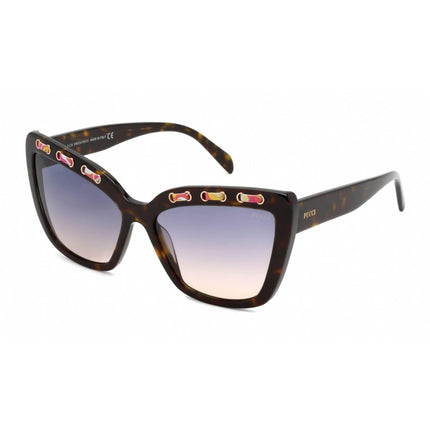 Emilio Pucci Women's Sunglasses - Shiny Dark Havana Cat Eye Shape Frame | EP0101 52B ,