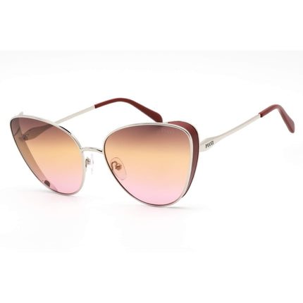 Emilio Pucci Women's Sunglasses - Shiny Palladium/Bordeaux Metal Frame | EP0186 16T ,