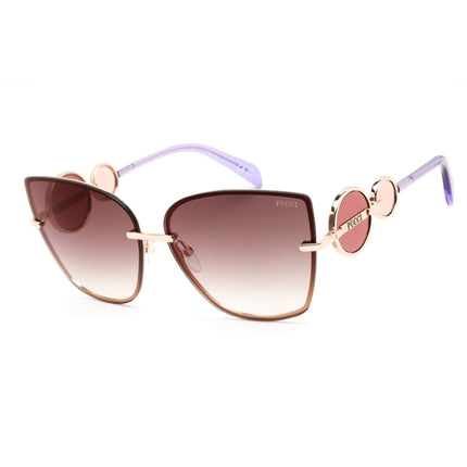 Emilio Pucci Women's Sunglasses - Shiny Rose Gold/Lavender Metal Frame | EP0155 28G ,