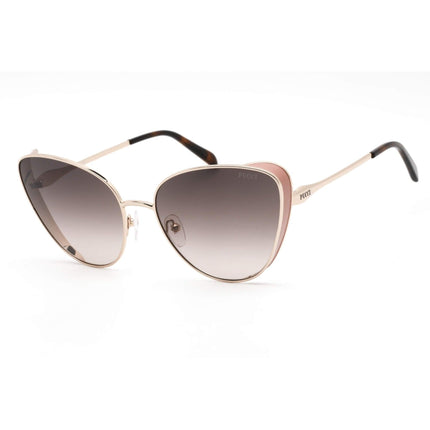 Emilio Pucci Women's Sunglasses - Shiny Rose Gold/Pink/Havana Metal Frame | EP0186 28B ,