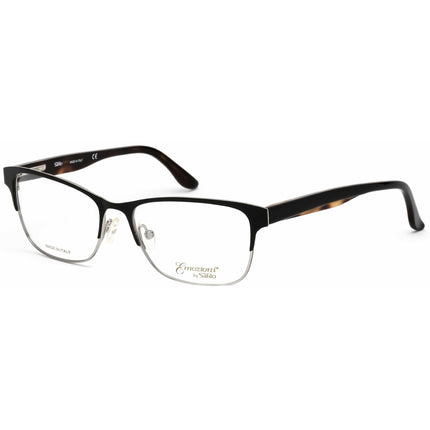 Emozioni Women's Eyeglasses - Black Havana Stainless Steel Half Rim | 4371 0WR7 00 ,