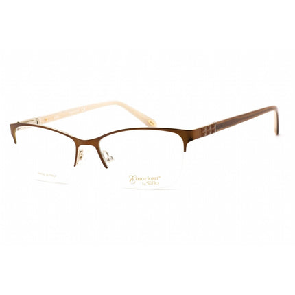 Emozioni Women's Eyeglasses - Brown Gold Metal Cat Eye Shape Frame | 4379 0FG4 00 ,