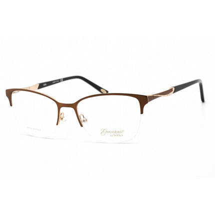Emozioni Women's Eyeglasses - Brown Gold Metal Cat Eye Shape Frame | EM 4396 0FG4 00 ,