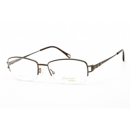 Emozioni Women's Eyeglasses - Brown Havana Metal Rectangular Frame | EM 4403 0WR9 00 ,