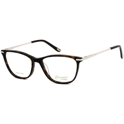 Emozioni Women's Eyeglasses - Dark Havana Square Shape Plastic Frame | EM 4056 0086 00 ,