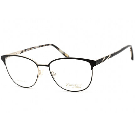 Emozioni Women's Eyeglasses - Full Rim Black and Gold Cat Eye Frame | EM 4399 0I46 00 ,