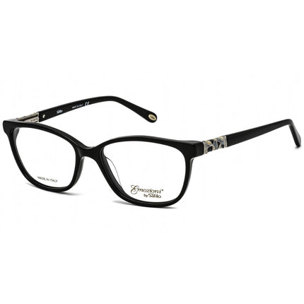 Emozioni Women's Eyeglasses - Full Rim Black Oval Shape Plastic Frame | 4049 0807 00 ,