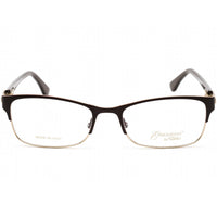 Emozioni Women's Eyeglasses - Full Rim Brown/Gold Grid Metal Frame | 4376 0UFM 00 ,