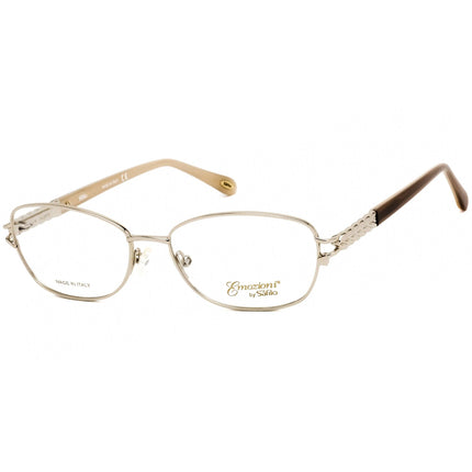 Emozioni Women's Eyeglasses - Light Gold and Brown Oval Shaped Frame | 4378 03YG 00 ,