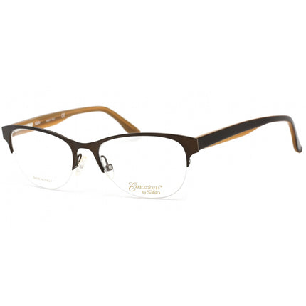 Emozioni Women's Eyeglasses - Matte Brown/Black Stainless Steel Frame | 4370 04IN 00 ,
