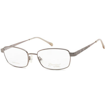 Emozioni Women's Eyeglasses - Peach/Pink Rectangular Shaped Frame | EM 4406 06F3 00 ,