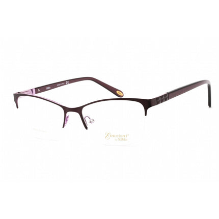 Emozioni Women's Eyeglasses - Plum Lilc Stainless Steel Cat Eye Frame | 4379 0OQ5 00 ,