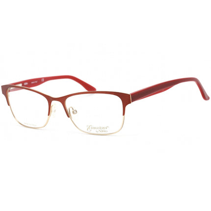 Emozioni Women's Eyeglasses - Red/Burgundy Rectangular Shaped Frame | 4371 0788 00 ,