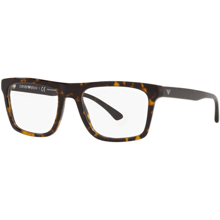 Emporio Armani Men's Eyeglasses - Havana Square Full-Rim Plastic Frame | 0EA3185 5879 ,