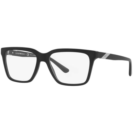 Emporio Armani Men's Eyeglasses - Matte Black Square Frame Demo Lens | 3194 5898 ,