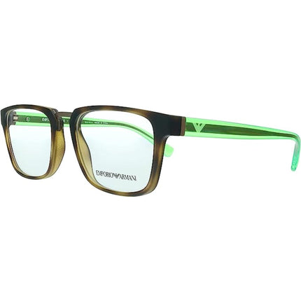 Emporio Armani Men's Eyeglasses - Matte Havana Square Full-Rim Frame | 0EA3108 5089 ,