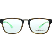 Emporio Armani Men's Eyeglasses - Matte Havana Square Full-Rim Frame | 0EA3108 5089 ,