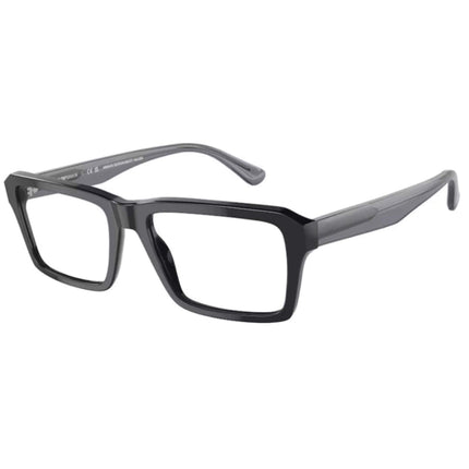 Emporio Armani Unisex Eyeglasses - Black Acetate Metal Square Frame | 3206F 5017 ,