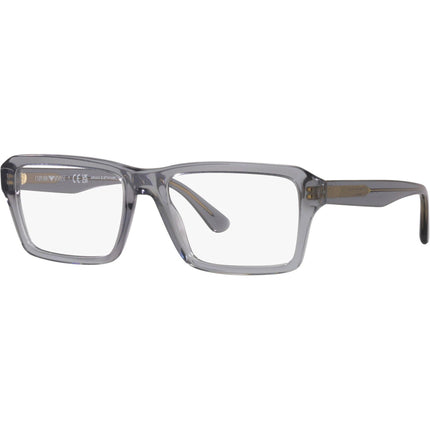 Emporio Armani Unisex Eyeglasses - Gray Plastic Square Frame Demo Lens | 3206 5075 ,