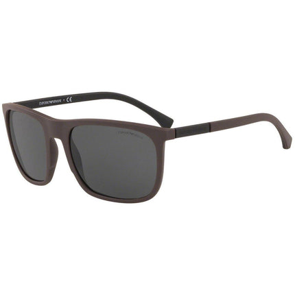 Emporio Armani Unisex Sunglasses - Grey Lens Brown Plastic Frame | EA4133 5752 ,