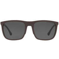 Emporio Armani Unisex Sunglasses - Grey Lens Brown Plastic Frame | EA4133 5752 ,