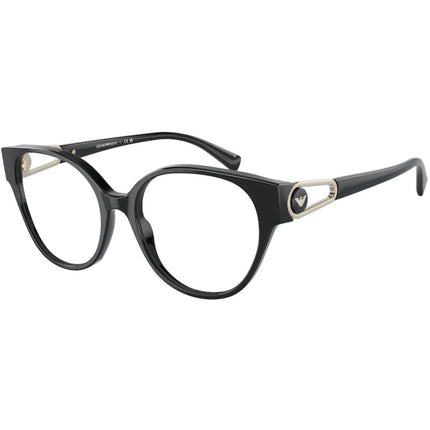 Emporio Armani Women's Eyeglasses - Black Plastic Cat Eye Frame Demo Lens | 3211F 5017 ,