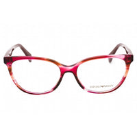 Emporio Armani Women's Eyeglasses - Striped Pink Plastic Rectangular | 0EA3172 5021 ,