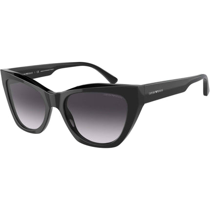 Emporio Armani Women's Sunglasses - Shiny Black Plastic Cat Eye Frame | 4176F 54108G ,