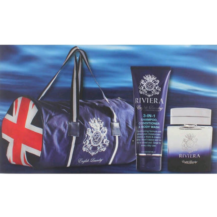 English Laundry Men's Gift Set - Riviera with Duffle Bag for Added Style, 3 Piece ,