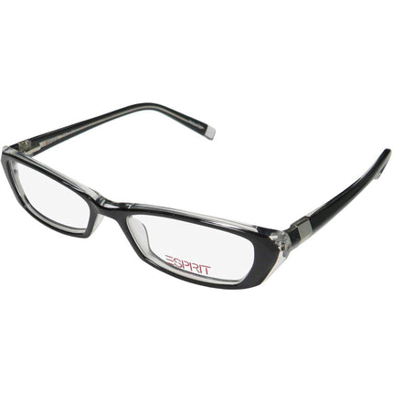 Esprit Women's Eyeglasses - Black Rectangular Frame Demo Lens | ESPRIT 17364 538 ,