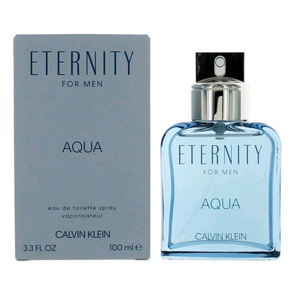 Eternity Aqua by Calvin Klein, 3.4 oz Eau De Toilette Spray for Men ,