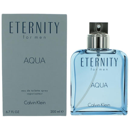 Eternity Aqua by Calvin Klein, 6.7 oz Eau De Toilette Spray for Men ,