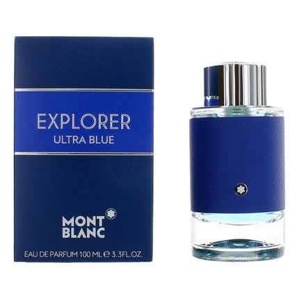 Explorer Ultra Blue by Mont Blanc, 3.3 oz Eau De Parfum Spray for Men ,