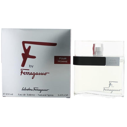F by Salvatore Ferragamo, 3.4 oz Eau De Toilette Spray for Men ,