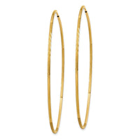 14k 1.25mm Diamond-cut Endless Hoop Earring ,