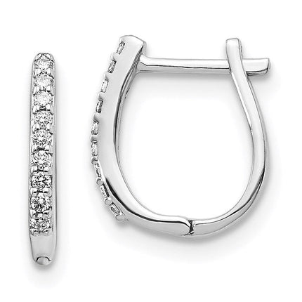 14k White Gold Diamond Earrings ,