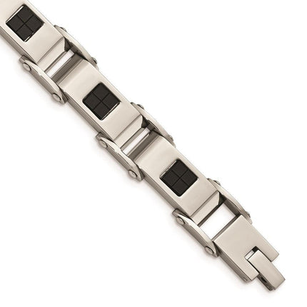 Stainless Steel Polished Black IP-plated Bracelet ,
