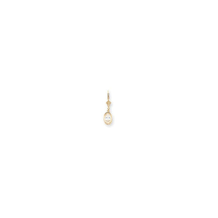 14k 7x5 Oval Leverback Earring Mounting No Stones Included ,