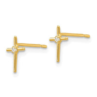 Madi K Kid's 14k CZ Cross Post Earrings ,
